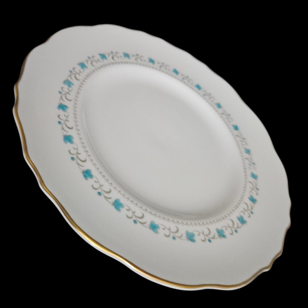 Royal Cauldon Petite Floral Salad Plates Gold Trim Set of 4